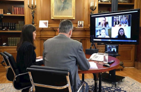 ep los reyes han mantenido hoy una videoconferencia con una representacion de la asociacion