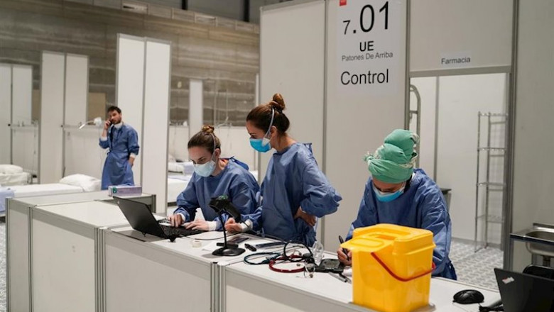 ep personal sanitario del hospital de campana instalado en ifema