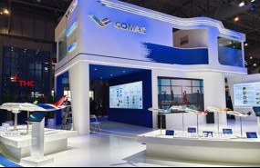 ep stand de comac en el salon de aeronautico dubai donde participa por primera vez