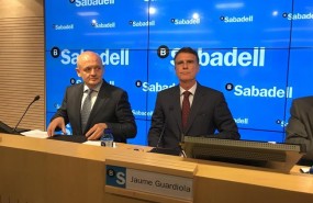 ep tvarela i jguardiola presenten els resultatsbanc sabadell ep tvarela i jguardiola presenten els resultatsbanc sabadell