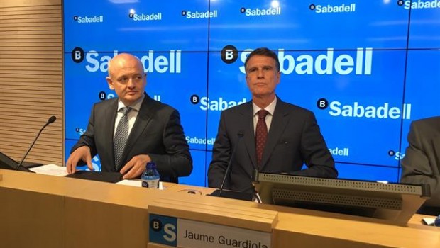 ep tvarela i jguardiola presenten els resultatsbanc sabadell ep tvarela i jguardiola presenten els resultatsbanc sabadell