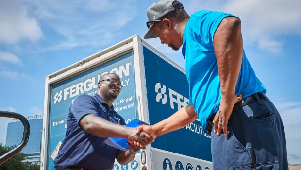 dl ferguson distribution lorry truck transport warehouse ftse 100 min