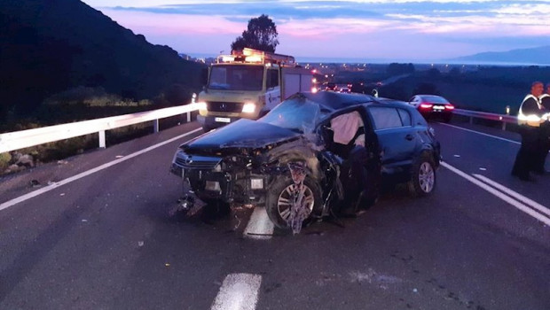 ep accidente de trafico en la n-340 a la altura de tarifa cadiz