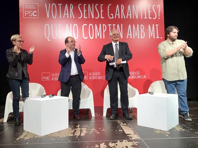 Carmen Andrés, Miquel Iceta, Josep Borrell y Ferran Pedret, PSC | EUROPA PRESS ep carmen andres miquel iceta josep borrellferran pedret psc