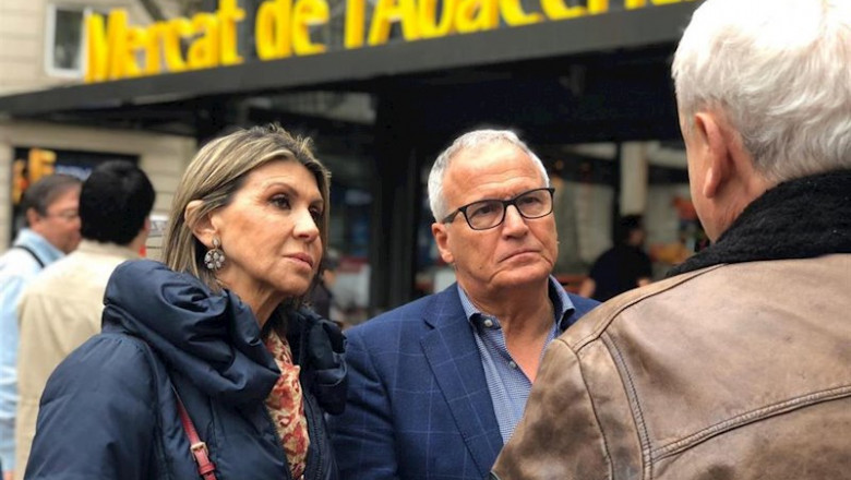 ep el concejal del pp en barcelona josep bou y la numero dos a las elecciones generales del pp por