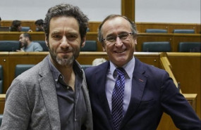 ep el hasta ahora portavoz parlamentario borja semper con el presidente del pp vasco alfonso alonso