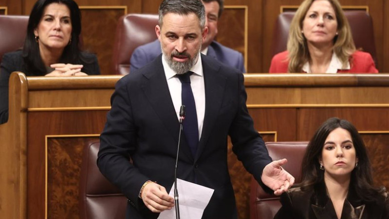 El presidente de Vox, Santiago Abascal, en una sesión de control al Gobierno , en el Congreso de los Diputados, a 11 de febrero de 2026, en Madrid (España). | Eduardo Parra - Europa Press ep el presidente de vox santiago abascal en una sesion de control al gobierno en el congreso de los