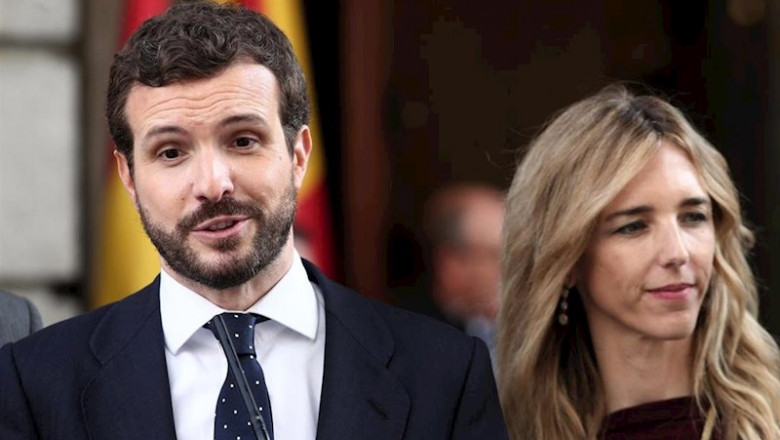ep el presidente del partido popular pablo casado y la portavoz del pp en el congreso cayetana