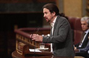 ep el secretario general de podemos pablo iglesias interviene en la sesion de control al gobierno en