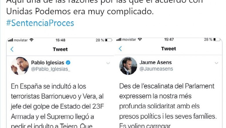 ep el socialista felipe sicilia criticando la respuesta de podemos y de en comu a la sentencia del