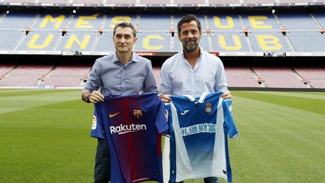 ep ernesro valverde barcelona y quique sanchez flores espanyol