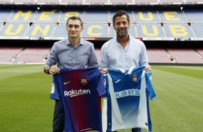 ep ernesro valverde barcelona y quique sanchez flores espanyol