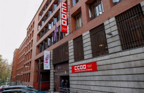 ep fachada de la sede de comisiones obreras en madrid