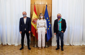 ep i d el secretario general de ccoo unai sordo la vicepresidenta segunda del gobierno y ministra de