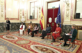 ep la presidenta del congreso meritxell batet interviene en el acto de inauguracion de la exposicion