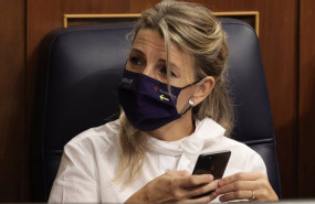 ep la vicepresidenta segunda del gobierno y ministra de trabajo yolanda diaz en el pleno del