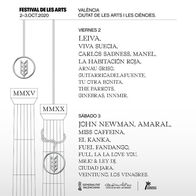 ep nuevo cartel del festival de les arts 2020 ep nuevo cartel del festival de les arts 2020