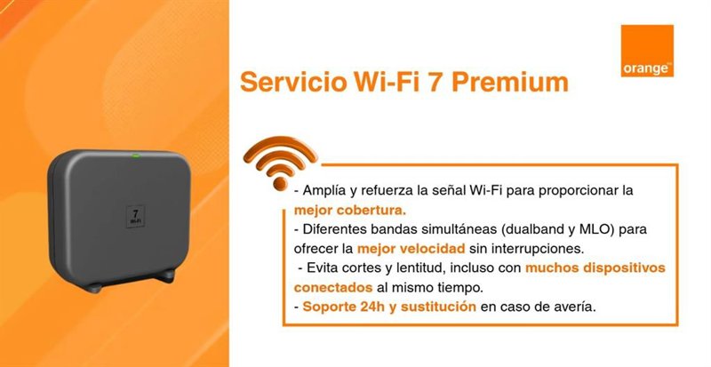 Orange Orange, del Grupo MasOrange, ha lanzado su nuevo Servicio WiFi 7 Premium, dirigido a clientes de fibra particulares, micropymes y autónomos | ORANGE ep orange orange del grupo masorange ha lanzado su nuevo servicio wifi 7 premium dirigido a clientes