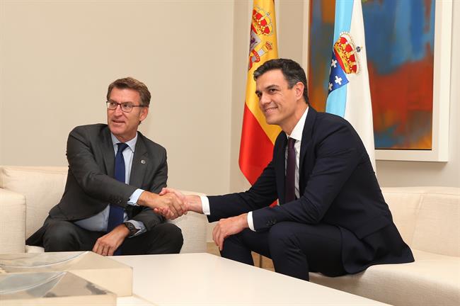 Reunión de Pedro Sánchez y Alberto Núñez Feijóo | POOL MONCLOA / FERNANDO CALVO ep reunionpedro sanchezalberto nunez feijoo