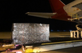 ep segundo vuelo cargado con 30 toneladas de productos sanitarios