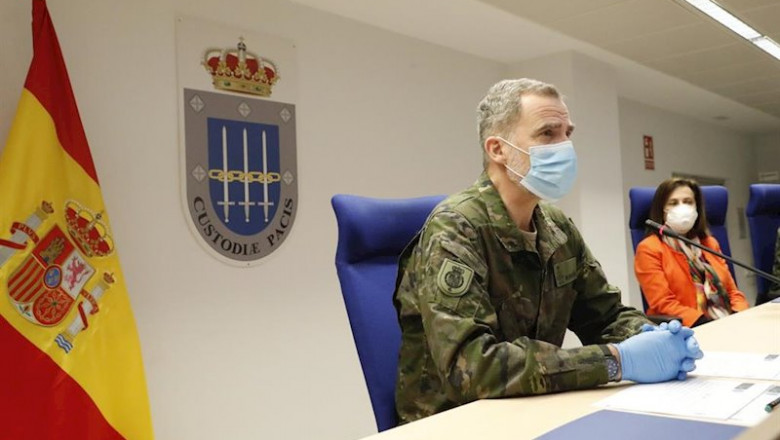 Su Majestad el Rey transmite el reconocimiento del conjunto de la sociedad española a las Fuerzas Armadas por su tarea en la crisis sanitaria y les anima a seguir sin descanso en la tarea allá donde se les necesite en la Base de Retamares, en Pozuelo de A | Casa de S.M. el Rey - Archivo ep su majestad el rey transmite el reconocimiento del conjunto de la sociedad espanola a las fuerzas