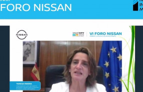 ep teresa ribera durante su intervencion en el vi foro nissan