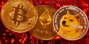 illustration montre les crypto monnaies bitcoin ethereum et dogecoin 20230420164220 