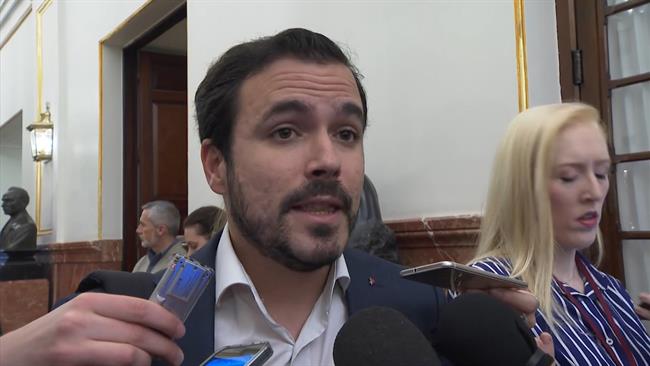 Alberto Garzón comparece a la entrada del Pleno | EUROPA PRESS ep alberto garzon comparecela entradapleno