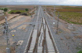 ep archivo   imagen de archivo de unas lineas de ferrocarril