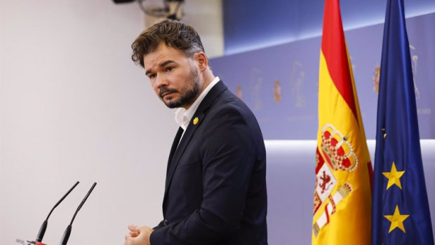 ep el diputado y portavoz de esquerra republicana de catalunya erc gabriel rufian interviene en la