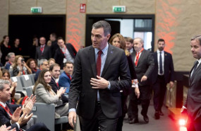 ep el presidente del gobierno pedro sanchez a su llegada a la clausura del congreso 10 aniversario