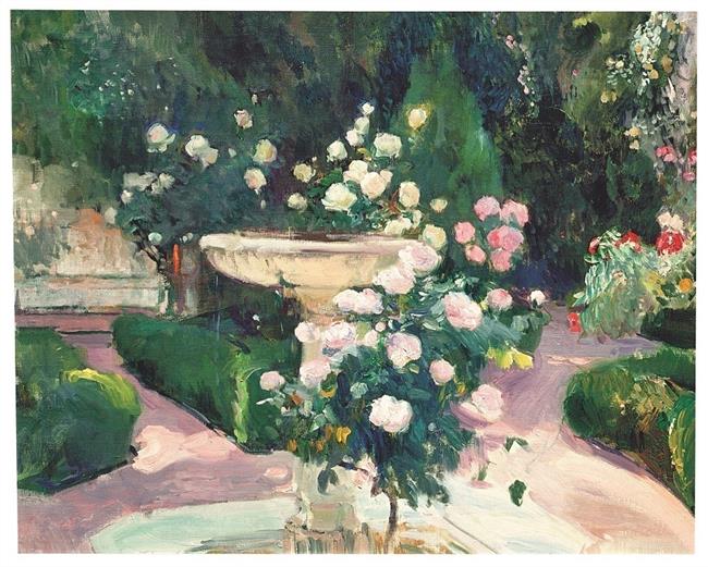 Fuente y rosal de la Casa Sorolla. Joaquín Sorolla | FUNDACIÓN BANCAJA ep fuenterosalla casa sorolla joaquin sorolla