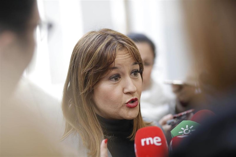 ep la diputada del psoe veronica perez atiende a los medios en una imagen de archivo
