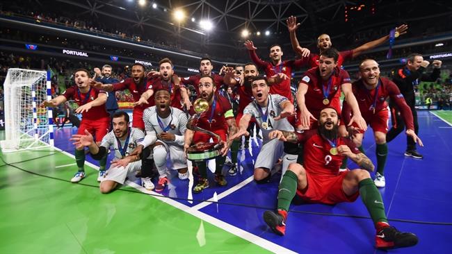 ep la portugalricardinho celebraeurocopafutbol sala