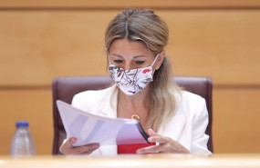ep la vicepresidenta tercera del gobierno y ministra de trabajo y economia social yolanda diaz a su