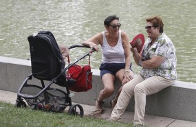 ep sol calor temperaturas buen tiempo refrescarse abanico carrito
