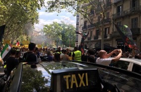 ep taxistas manifestandosebarcelona