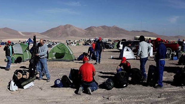 trabajadores de escondida