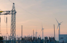 ep archivo   wind turbines generate electricity electric current redistribution substation clean and