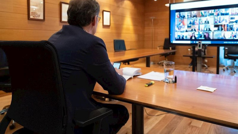ep el presidente de la xunta alberto nunez feijoo en la videoconferencia de presidentes autonomicos ep el presidente de la xunta alberto nunez feijoo en la videoconferencia de presidentes autonomicos