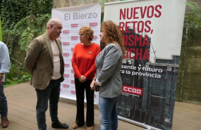 ep el secretario general de ccoo unai sordo y la secretaria autonomica ana fernandez de los muros