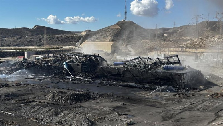 ep estado de la central termica litoral de carboneras almeria tras la ultima voladura del