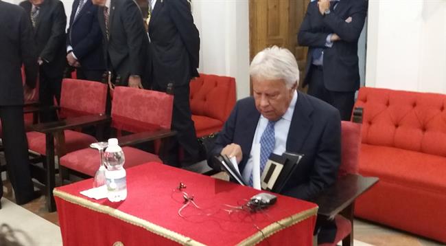 Felipe González, en un acto en Sevilla | EUROPA PRESS ep felipe gonzalez enactosevilla