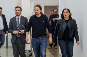 ep i-d el ministro de consumo alberto garzon el vicepresidente segundo del gobierno pablo iglesias y