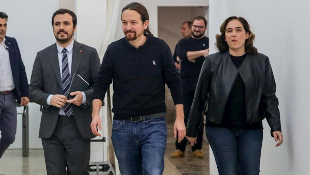 ep i-d el ministro de consumo alberto garzon el vicepresidente segundo del gobierno pablo iglesias y
