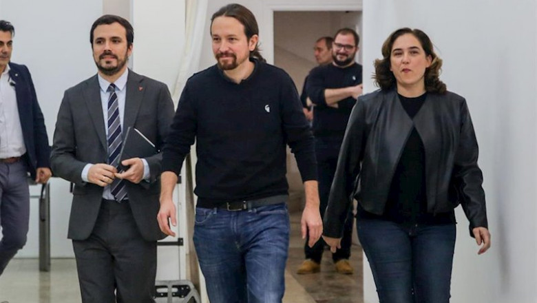 ep i-d el ministro de consumo alberto garzon el vicepresidente segundo del gobierno pablo iglesias y