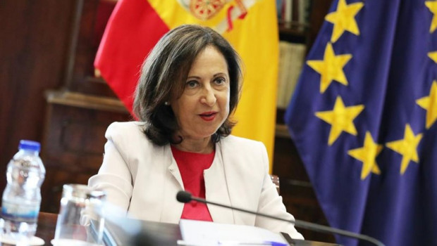 ep la ministra de defensa en funciones margarita robles durante la recepcion a los jefes de las