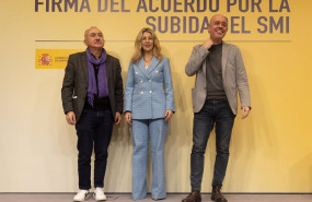 ep la vicepresidenta segunda del gobierno y ministra de trabajo yolanda diaz c junto a los