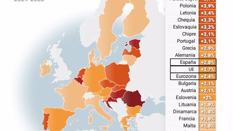 ep mapa con variacion anual de la inflacion por paises europeos en 2024 ep mapa con variacion anual de la inflacion por paises europeos en 2024