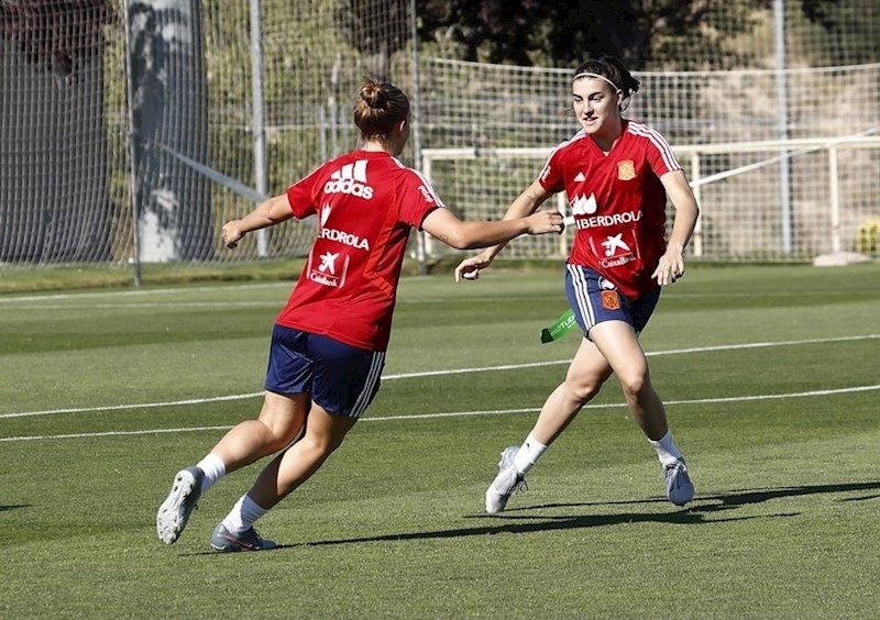 ep patricia guijarro durante un entrenamiento con la seleccion femenina en las rozas
